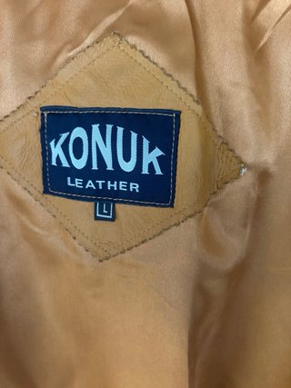 Chaqueta Cuero Konuk Vintage Camel T.L