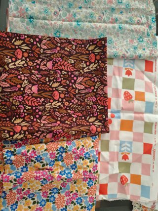 Lote telas estampadas flores 3