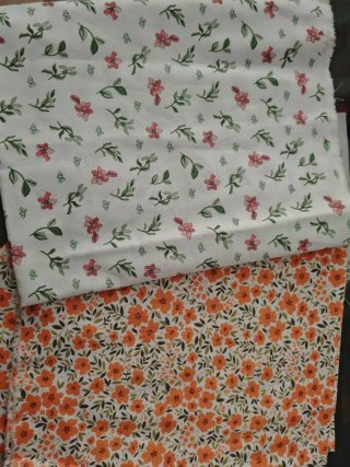 Lote Telas Estampadas Flores 4