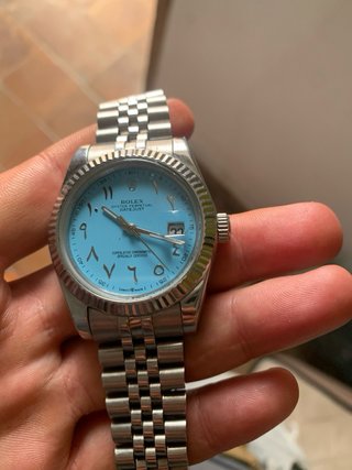 Rolex Datejust esfera azul árabe