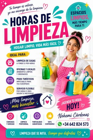Ofrezco mis servicios de limpieza