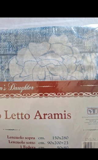 Lenzuolo singolo fantasia floreale blu