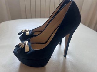 Scarpe Elisabetta Franchi blu con oro