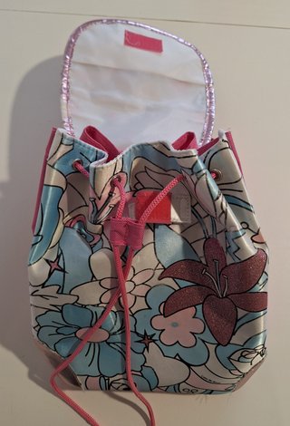Mochila infantil flores REGALO: monedero cerdito