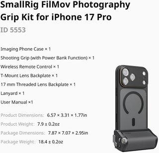 SMALLRIG 5553 Impugnatura FilMov iPhone 17 Pro
