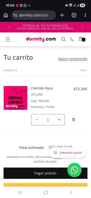 Colchón 90x190