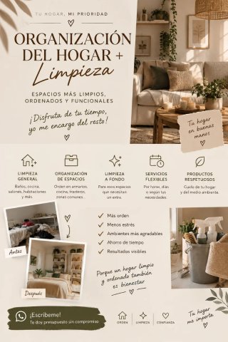 Organización + limpieza