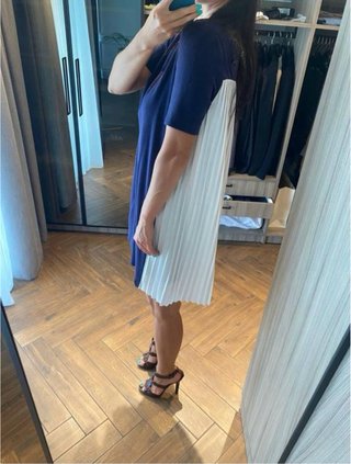 Vestido Lacoste Azul y Blanco Talla S