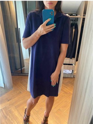 Vestido Lacoste Azul y Blanco Talla S