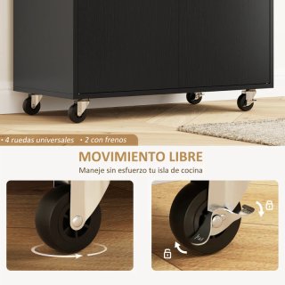 Isla de Cocina con Ruedas
