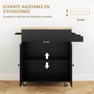 Isla de Cocina con Ruedas