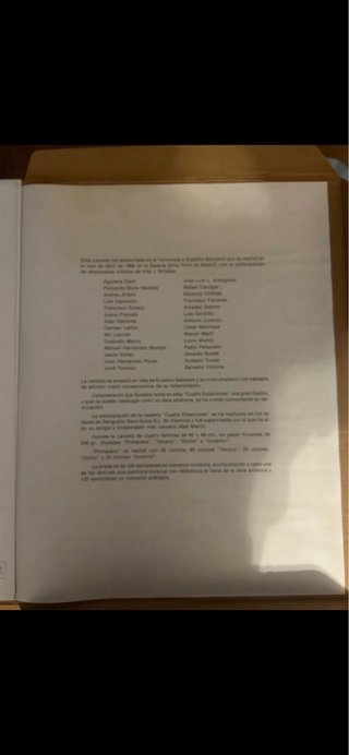 Carpeta Cuatro Estaciones Eusebio sempere
