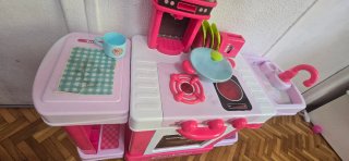 Cocinita Infantil Kids Chef Rosa Completa