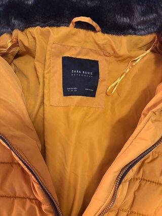 Plumífero corto Zara amarillo