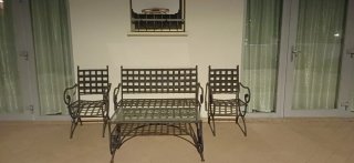 Set Arredo Giardino in Metallo Nero