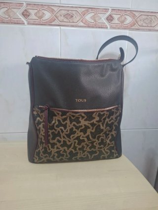 Bolso Tous Piel Marrón y Dorado