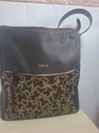 Bolso Tous Piel Marrón y Dorado