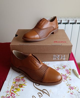 Mocasines Piel Camel Talla 37 Nuevos de 89.99€