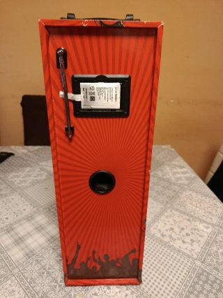 Altavoz Karaoke DigiVolt Rojo con Radio y USB