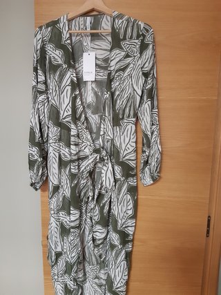 Vestido Tiffosi Talla M /L Estampado Hojas
