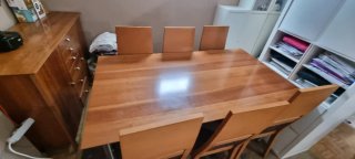 Mesa de comedor madera y metal