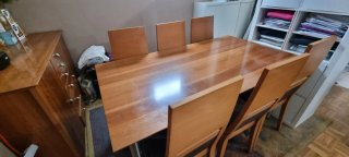Mesa de comedor madera y metal
