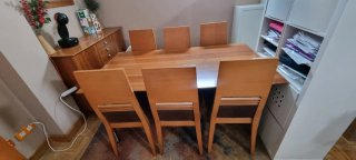 Mesa de comedor madera y metal