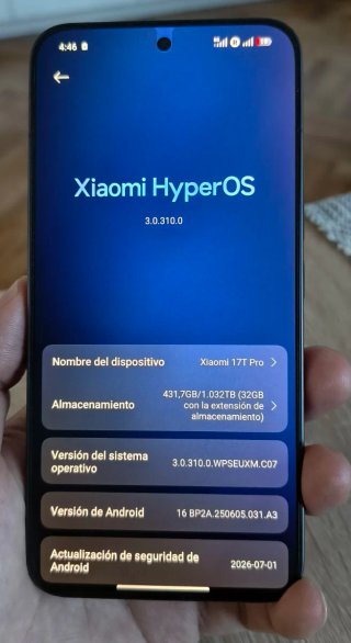 Xiaomi 17t Pro 5G 1T Negro