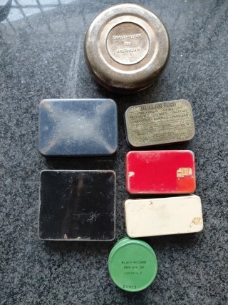 Lote 7 latas vintage coleccionables