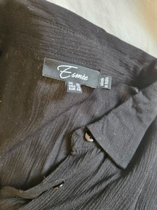 Vestido camisero largo negro Talla 48