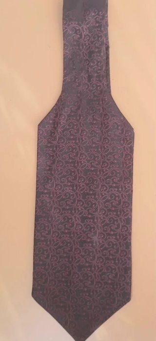 Corbata vintage negra granate