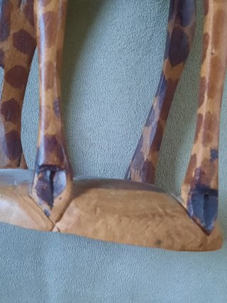 Giraffa in legno vintage Africa anni '90