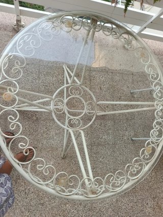 Mesa y Sillas Jardín Estilo Romántico