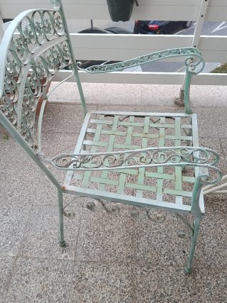 Mesa y Sillas Jardín Estilo Romántico
