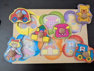 2 Puzzles Encajables Niños