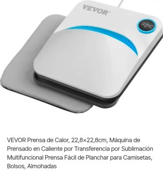 Prensa de Calor VEVOR 22.8x22.8cm