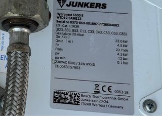 Calentador Junkers Hydronext 5600 S 23KW Gas