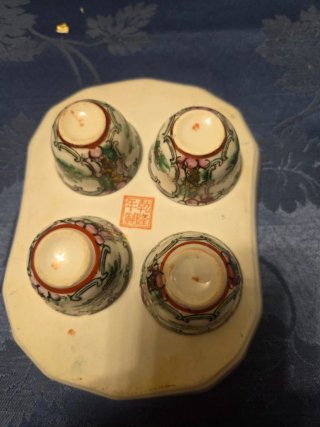 Juego de té chino bandeja tetera 4 cuencos