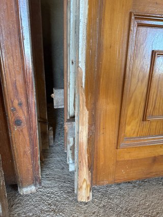 Puerta antigua madera cristalera 1 hoja