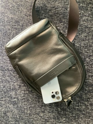 Bandolera Coach Negra Hombre