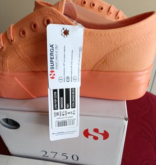 Tenis Superga Naranja Plataforma Talla 36 de 89€