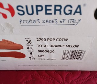 Tenis Superga Naranja Plataforma Talla 36 de 89€