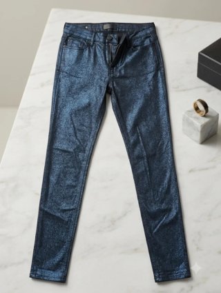 Pantalones vaqueros azules con brillo