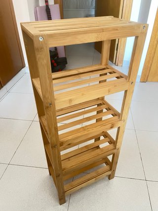 Estantería de bambú de 5 estantes, ideal para baño