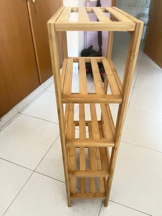 Estantería de bambú de 5 estantes, ideal para baño