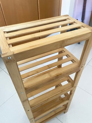 Estantería de bambú de 5 estantes, ideal para baño