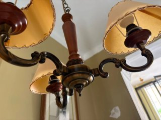Lámpara de techo madera y metal