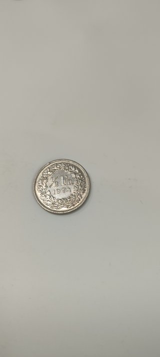 Suiza ½ Franco 1974 Helvetia Confederación