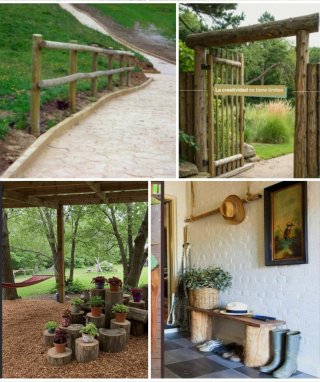 Tronco Poste de madera para leña o construcción