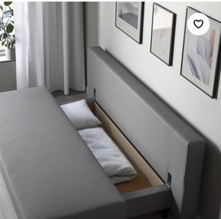 Sofá Cama beige ALVDALEN Ikea.